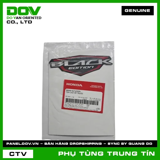 TEM CHỮ ỐP TRƯỚC | 86646-K27-630ZA | HONDA — 86646K27630ZA