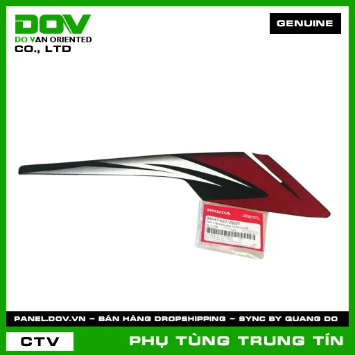 TEM A ỐP SƯỜN PHẢI *R340,R340B | 86647-K27-V00ZF | HONDA (AIR BLADE 125) — 86647K27V00ZF