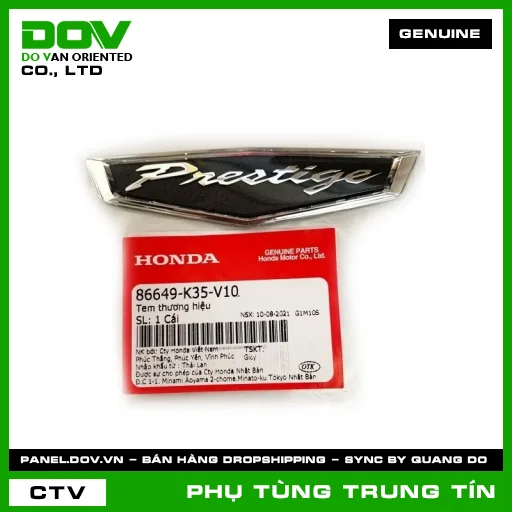 TEM THƯƠNG HIỆU | 86649-K35-V10 | HONDA (PCX 125) — 86649K35V10