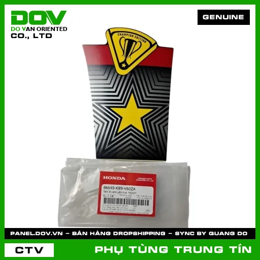 TEM B CÁNH YẾM TRÁI *R263* | 86649-K89-V60ZA | HONDA (WAVE ALPHA 110) — 86649K89V60ZA