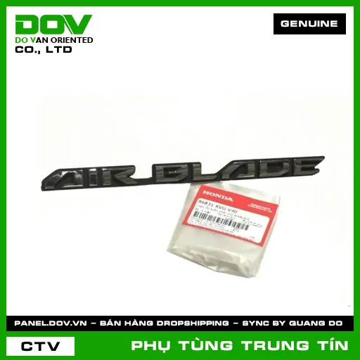LOGO ỐP SƯỜN PHẢI CHỮ AIRBLADE | 86831-KVG-V40 | HONDA (AIR BLADE 110) — 86831KVGV40