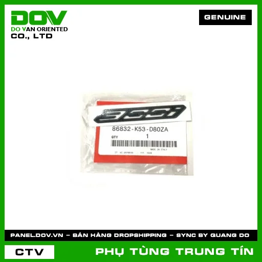 BIỂU TƯỢNG 300I *NH312* | 86832-K53-D80ZA | HONDA — 86832K53D80ZA