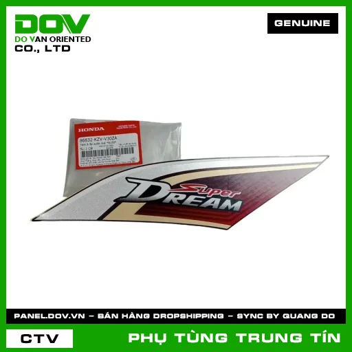 TEM A ỐP SƯỜN TRÁI *R150* | 86832-KZV-V30ZA | HONDA (DREAM 110) — 86832KZVV30ZA