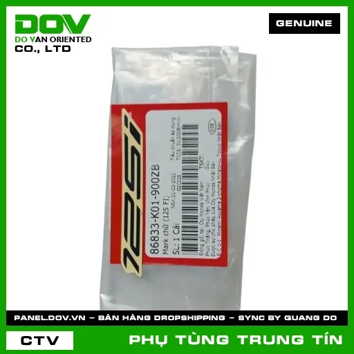 MARK CHỮ (125 FI) | 86833-K01-900ZB | HONDA (SH 125/150) — 86833K01900ZB