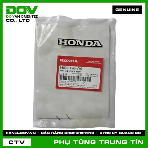 MARK CHỮ HONDA 65MM | 86839-KVG-V40 | HONDA (AIR BLADE 110, AIR BLADE 125) — 86839KVGV40