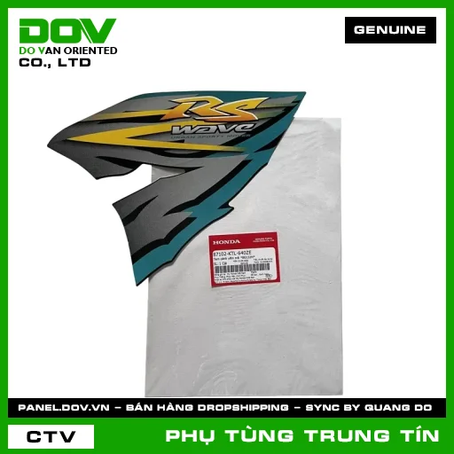 Tem cánh yếm trái *BG132M* | 87102-KTL-640ZE | HONDA (WAVE ALPHA) — 87102KTL640ZE