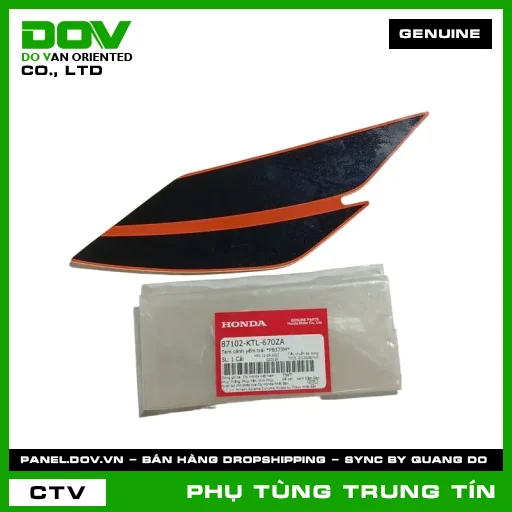 TEM CÁNH YẾM TRÁI *PB373M* | 87102-KTL-670ZA | HONDA (WAVE ALPHA) — 87102KTL670ZA