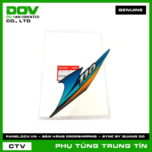 TEM MẶT NẠ TRÁI *B142P* | 87103-KFL-710ZB | HONDA — 87103KFL710ZB