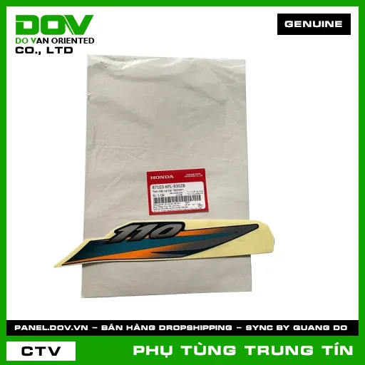 Tem mặt nạ trái *B154M* | 87103-KFL-830ZB | HONDA — 87103KFL830ZB