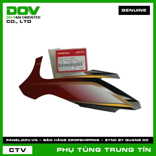 Tem A ốp ống yếm phải *R313C* | 87103-KVL-V30ZA | HONDA — 87103KVLV30ZA