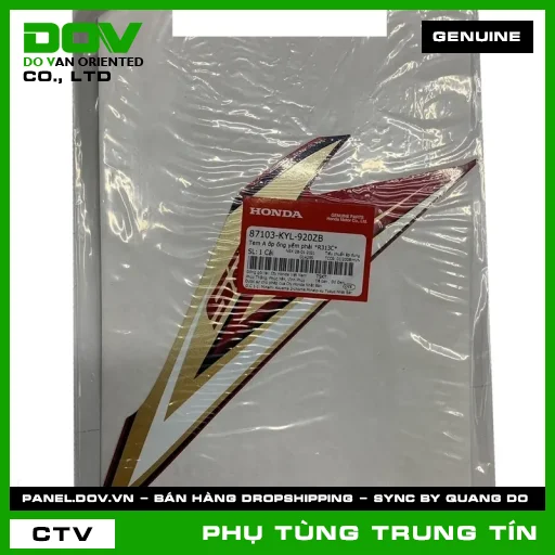 TEM A ỐP ỐNG YẾM PHẢI *R313C* | 87103-KYL-920ZB | HONDA — 87103KYL920ZB