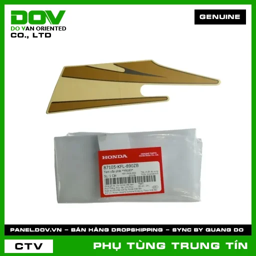 TEM CỐP PHẢI *YR183* | 87105-KFL-890ZB | HONDA — 87105KFL890ZB