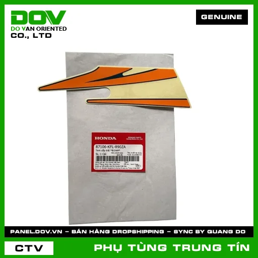 Tem cốp trái *B154M* | 87106-KFL-890ZA | HONDA — 87106KFL890ZA