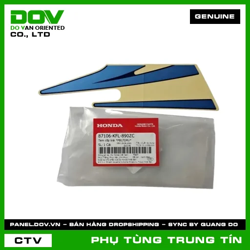 Tem cốp trái *PB171MU* | 87106-KFL-890ZC | HONDA — 87106KFL890ZC