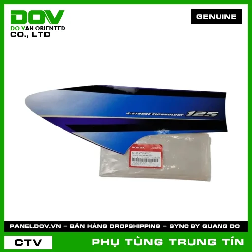 TEM A ỐP SƯỜN PHẢI*RP138M* | 87106-KTM-900ZD | HONDA (FUTURE NEO) — 87106KTM900ZD