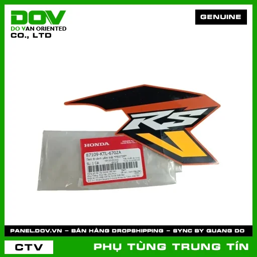 TEM B CÁNH YẾM TRÁI *PB373M* | 87109-KTL-670ZA | HONDA (WAVE ALPHA) — 87109KTL670ZA