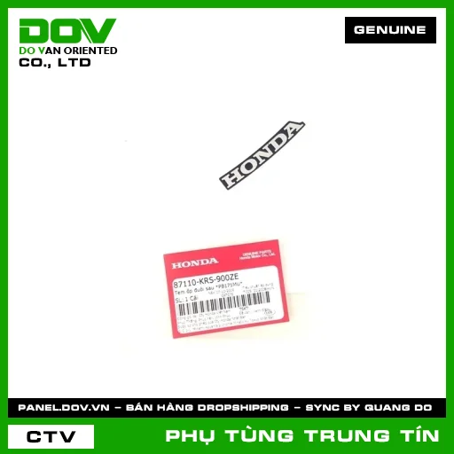 TEM ỐP ĐUÔI SAU *PB171MU* | 87110-KRS-900ZE | HONDA — 87110KRS900ZE