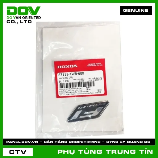 MARK CHỮ (FI) | 87111-KWB-600 | HONDA (AIR BLADE 110, LEAD 110, PCX) — 87111KWB600