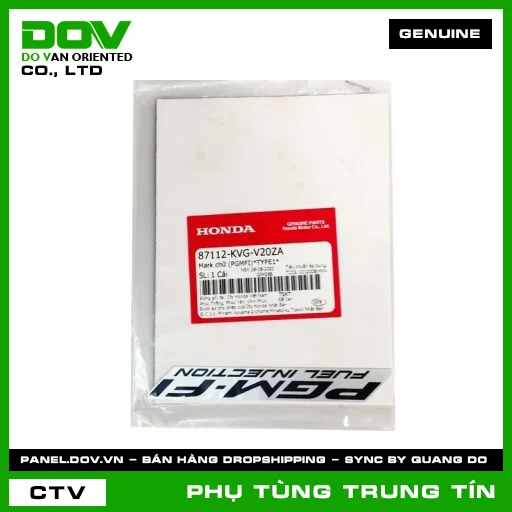 MARK CHỮ (PGMFI) *NH411* | 87112-KVG-V20ZA | HONDA (AIR BLADE 110) — 87112KVGV20ZA