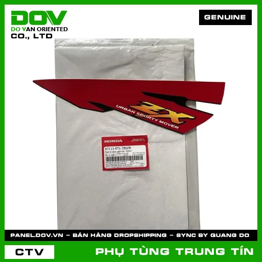 TEM A CÁNH YẾM TRÁI *R263* | 87113-KTL-780ZB | HONDA (WAVE ALPHA) — 87113KTL780ZB
