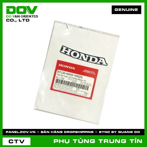 TEM ỐP TRƯỚC CHỮ HONDA 80MM *N | 87120-KWW-V00ZA | HONDA (WAVE RSX 110) — 87120KWWV00ZA
