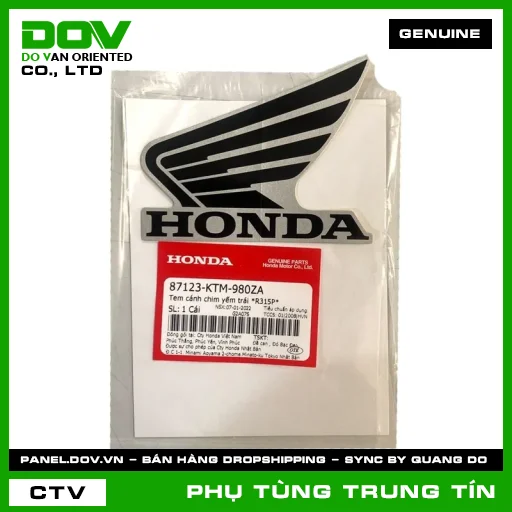 Tem cánh chim yếm trái *R315P* | 87123-KTM-980ZA | HONDA (FUTURE NEO) — 87123KTM980ZA