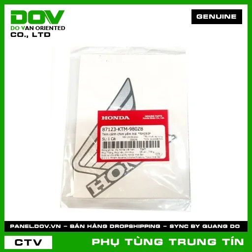 Tem cánh chim yếm trái *NH193P | 87123-KTM-980ZB | HONDA (FUTURE NEO) — 87123KTM980ZB