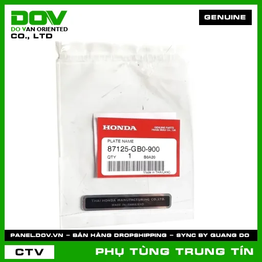 Tem sản phẩm | 87125-GB0-900 | HONDA (CB300R, CB500F, CB500X, CB650R, CBR500R, CBR650R, MSX 125, REBEL 500) — 87125GB0900