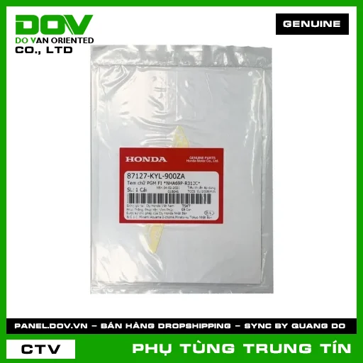 TEM CHỮ PGM FI *NHA69P-R313C* | 87127-KYL-900ZA | HONDA — 87127KYL900ZA