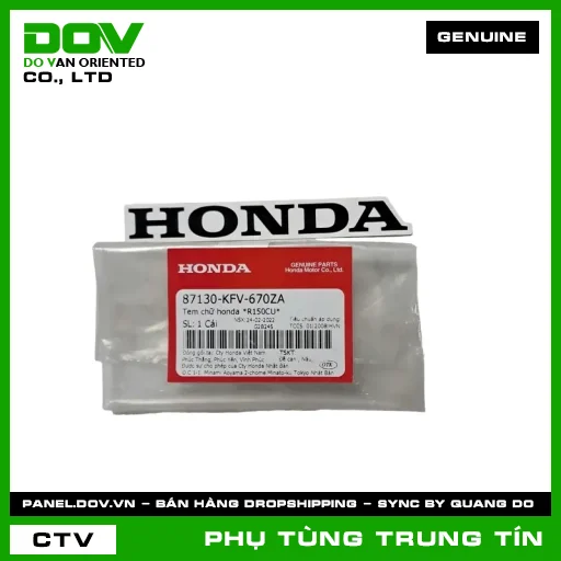 TEM CHỮ HONDA *R150CU* | 87130-KFV-670ZA | HONDA (SUPER DREAM) — 87130KFV670ZA