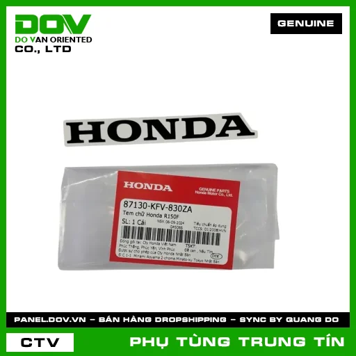 TEM CHỮ HONDA R150F | 87130-KFV-830ZA | HONDA (SUPER DREAM) — 87130KFV830ZA