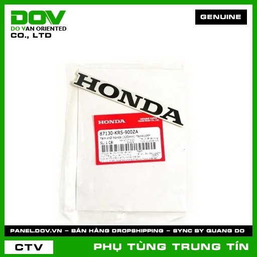 TEM CHỮ HONDA (120MM) *NH411M* | 87130-KRS-900ZA | HONDA (WAVE ALPHA) — 87130KRS900ZA