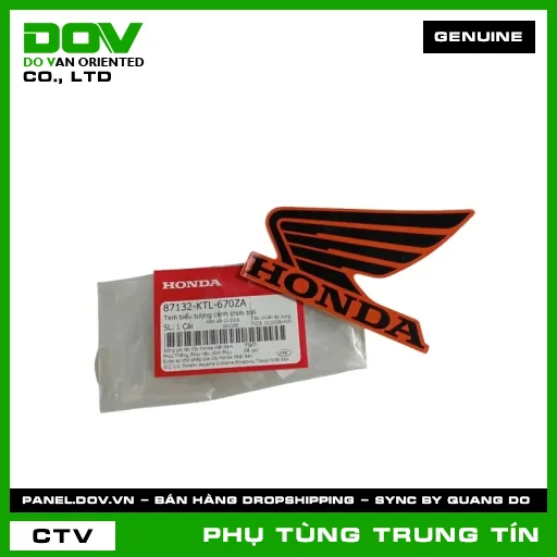 TEM BIỂU TƯỢNG CÁNH CHIM TRÁI | 87132-KTL-670ZA | HONDA (WAVE ALPHA) — 87132KTL670ZA