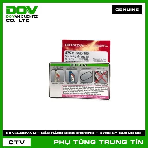 TEM HƯỚNG DẪN THAY THẾ | 87504-GGE-900 | HONDA (AIR BLADE 125, LEAD 125, PCX, PCX 125, SH MODE) — 87504GGE900