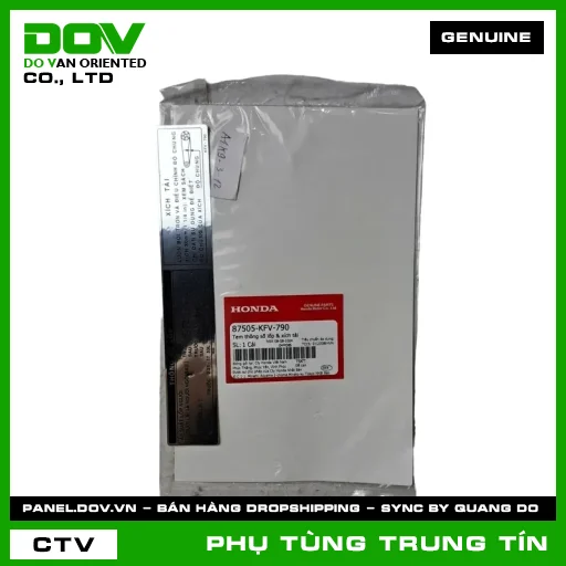 TEM THÔNG SỐ LỐP & XÍCH TẢI | 87505-KFV-790 | HONDA (SUPER DREAM) — 87505KFV790