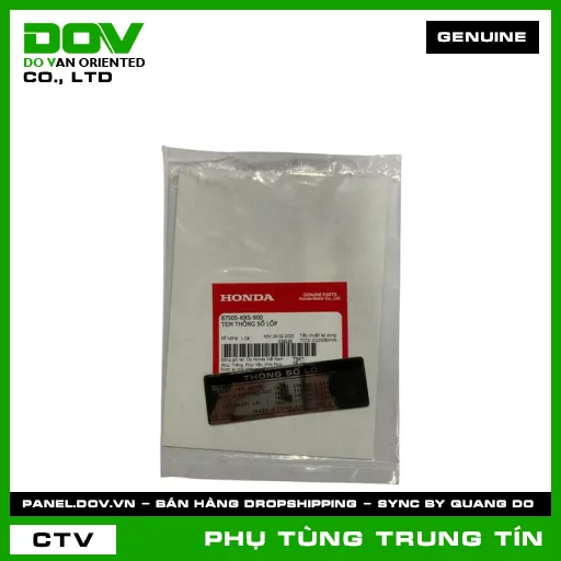 TEM THÔNG SỐ LỐP | 87505-KRS-900 | HONDA — 87505KRS900
