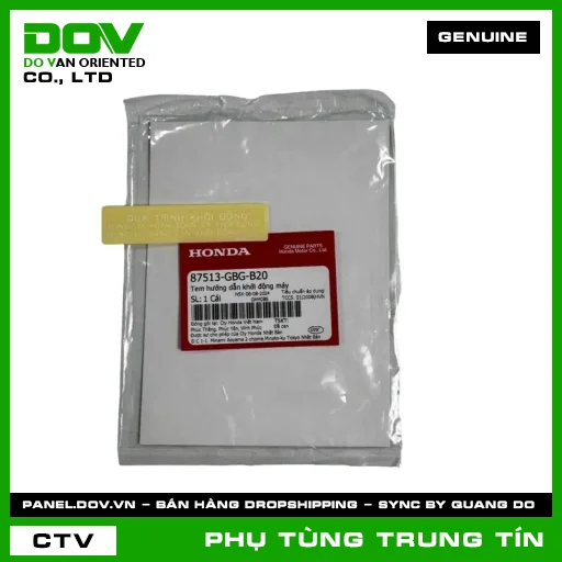 TEM HƯỚNG DẪN KHỞI ĐỘNG MÁY | 87513-GBG-B20 | HONDA (SUPER DREAM) — 87513GBGB20