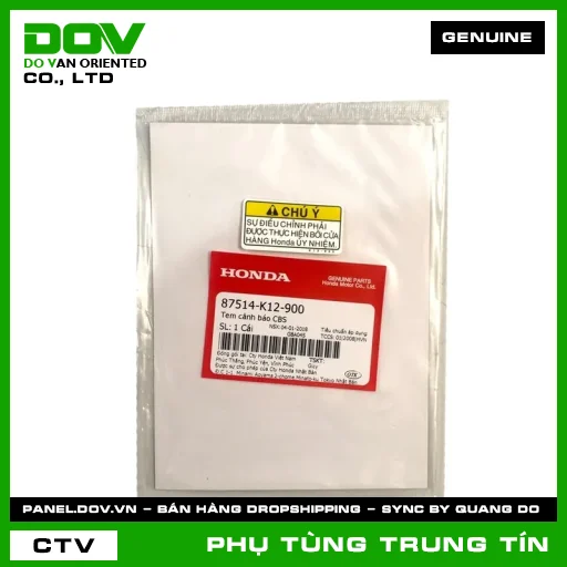 TEM CẢNH BÁO CBS | 87514-K12-900 | HONDA (LEAD 125) — 87514K12900
