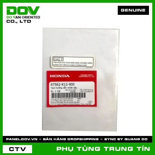 TEM HƯỚNG DẪN NHIÊN LIỆU | 87562-K12-900 | HONDA (LEAD 125) — 87562K12900