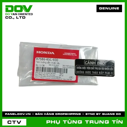 TEM HƯỚNG DẪN NHIÊN LIỆU | 87586-KVL-930 | HONDA (FUTURE 125, WAVE RSX 110, WINNER 150) — 87586KVL930