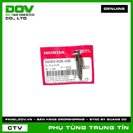 BU LÔNG 6X28 | 90004-K0R-V00 | HONDA (AIR BLADE 125/160, LEAD 125, PCX 160, SH 125/150, SH 125/160, SH MODE, VARIO 160) — 90004K0RV00