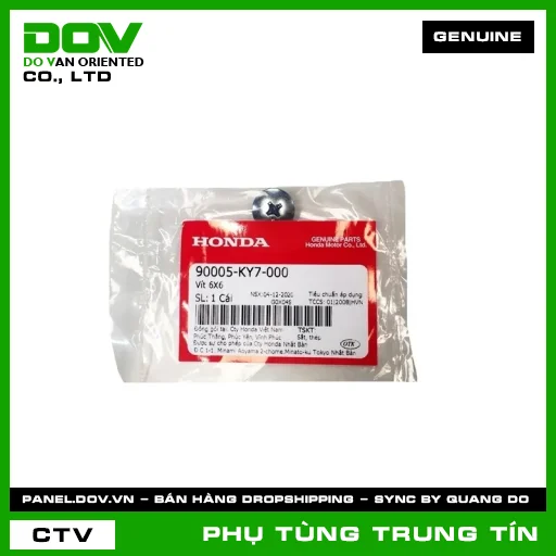 VÍT 6X6 | 90005-KY7-000 | HONDA (AIR BLADE 110, AIR BLADE 125, AIR BLADE 125/150, CLICK 110, FUTURE NEO, LEAD 125, PCX, PCX 125, PCX 125/150, SH 125/150, SH MODE, VISION 110) — 90005KY7000