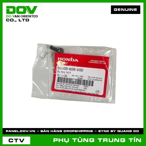 BU LÔNG 5X14 | 90009-K0R-V00 | HONDA (AIR BLADE 125/160, LEAD 125, PCX 160, SH 125/150, SH 125/160, SH MODE, VARIO 160) — 90009K0RV00