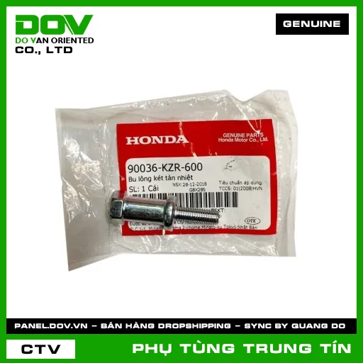 BU LÔNG KÉT TẢN NHIỆT | 90036-KZR-600 | HONDA (AIR BLADE 125, AIR BLADE 125/150, LEAD 125, PCX, PCX 125, PCX 125/150, SH 125/150, SH MODE) — 90036KZR600