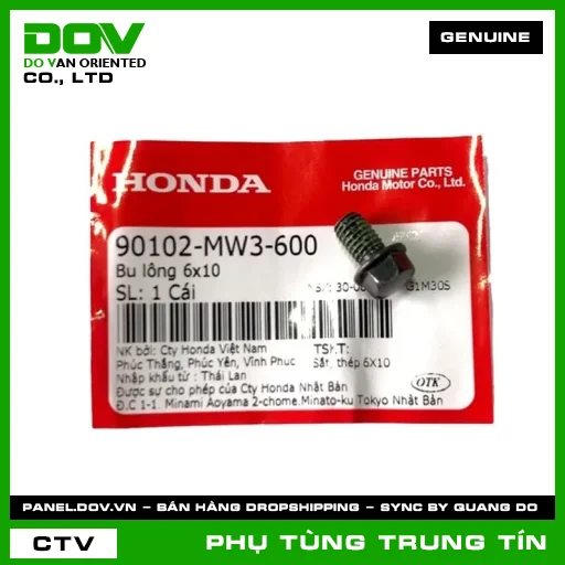 BU LÔNG 6X10 | 90102-MW3-600 | HONDA (WAVE ALPHA) — 90102MW3600