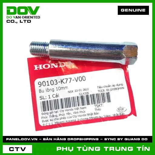 BU LÔNG 10MM | 90103-K77-V00 | HONDA (SH 125/150) — 90103K77V00