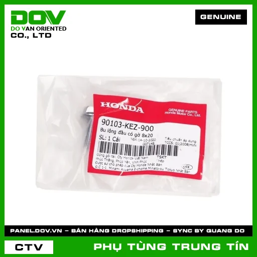 BU LÔNG ĐẦU CÓ GỜ 8X20 | 90103-KEZ-900 | HONDA (AIR BLADE 125, VARIO 160) — 90103KEZ900