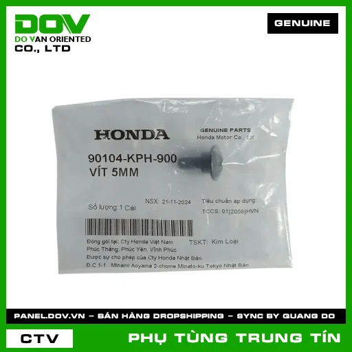 VÍT 5MM | 90104-KPH-900 | HONDA (AIR BLADE 110, AIR BLADE 125, AIR BLADE 125/150, AIR BLADE 125/160, BLADE 110, CBR150R, FUTURE NEO, MSX 125, WAVE 100, WAVE ALPHA, WAVE ALPHA 110, WAVE RSX 110, WINNER X) — 90104KPH900
