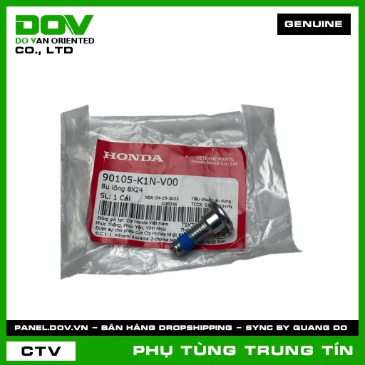BU LÔNG 8X24 | 90105-K1N-V00 | HONDA (SH 125/160, SH MODE, VARIO 160, VISION 110, WINNER R, WINNER X) — 90105K1NV00