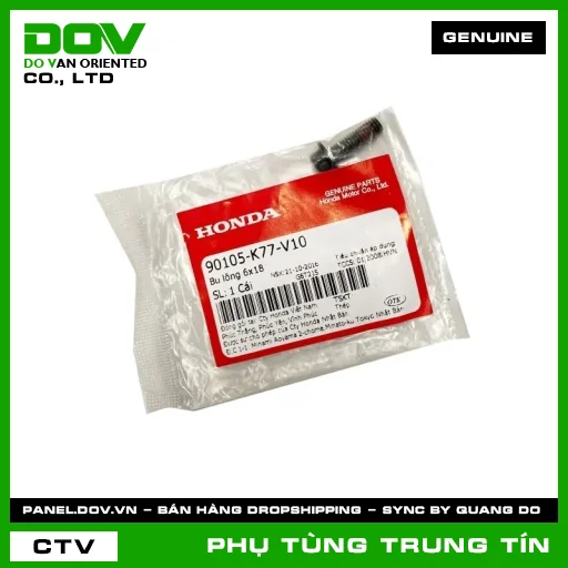 BU LÔNG 6X18 | 90105-K77-V10 | HONDA (ADV350, AIR BLADE 125/150, AIR BLADE 125/160, PCX 160, SH 125/150, SH 125/160, SH 350, SH MODE, VARIO 160) — 90105K77V10